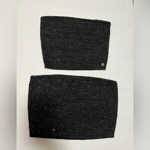 Ladies Express Black And Gold Tweed Halter Top Size M or XL  MAKE AN OFFER